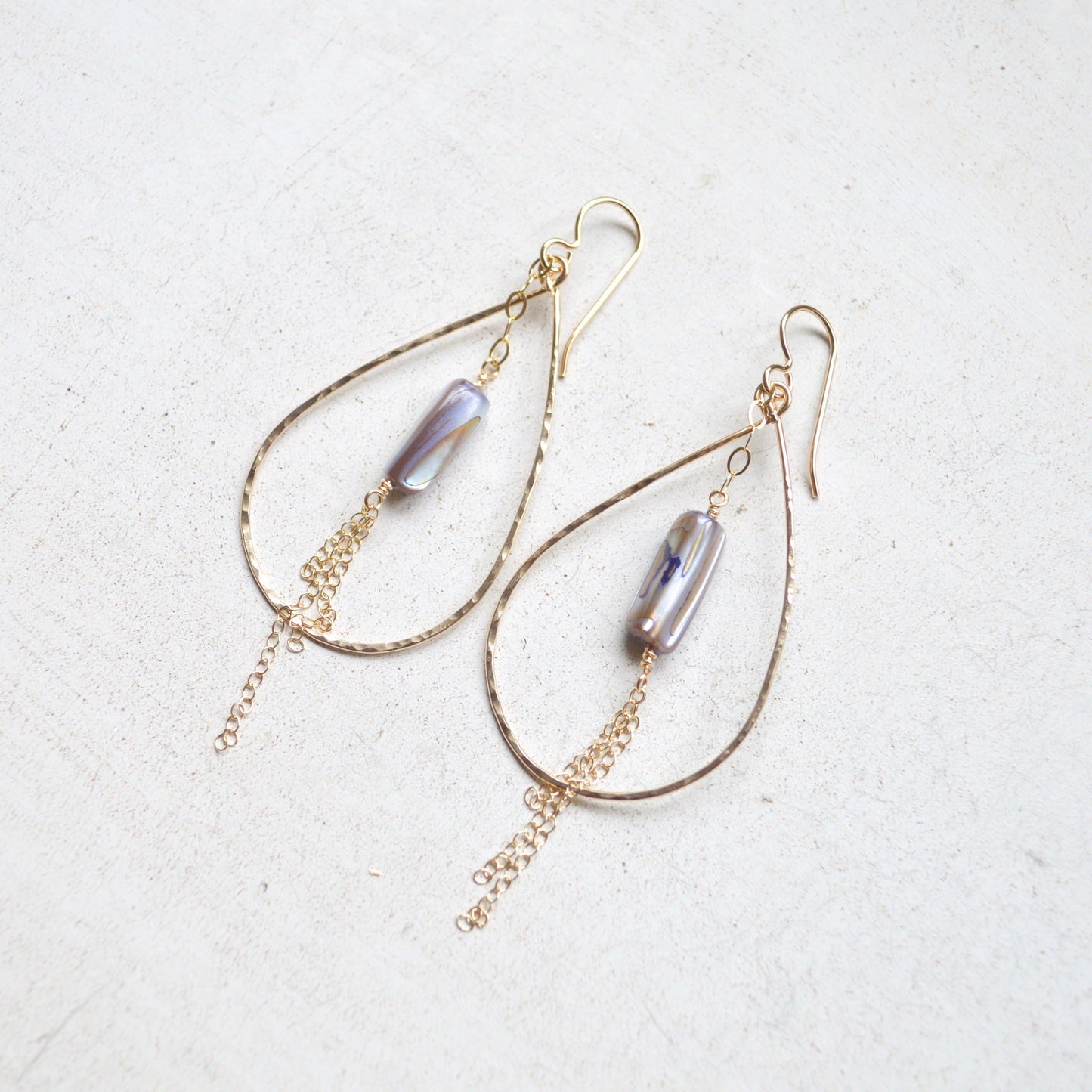 Mother of Pearl Teardrop Earrings