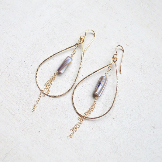 Mother of Pearl Teardrop Earrings