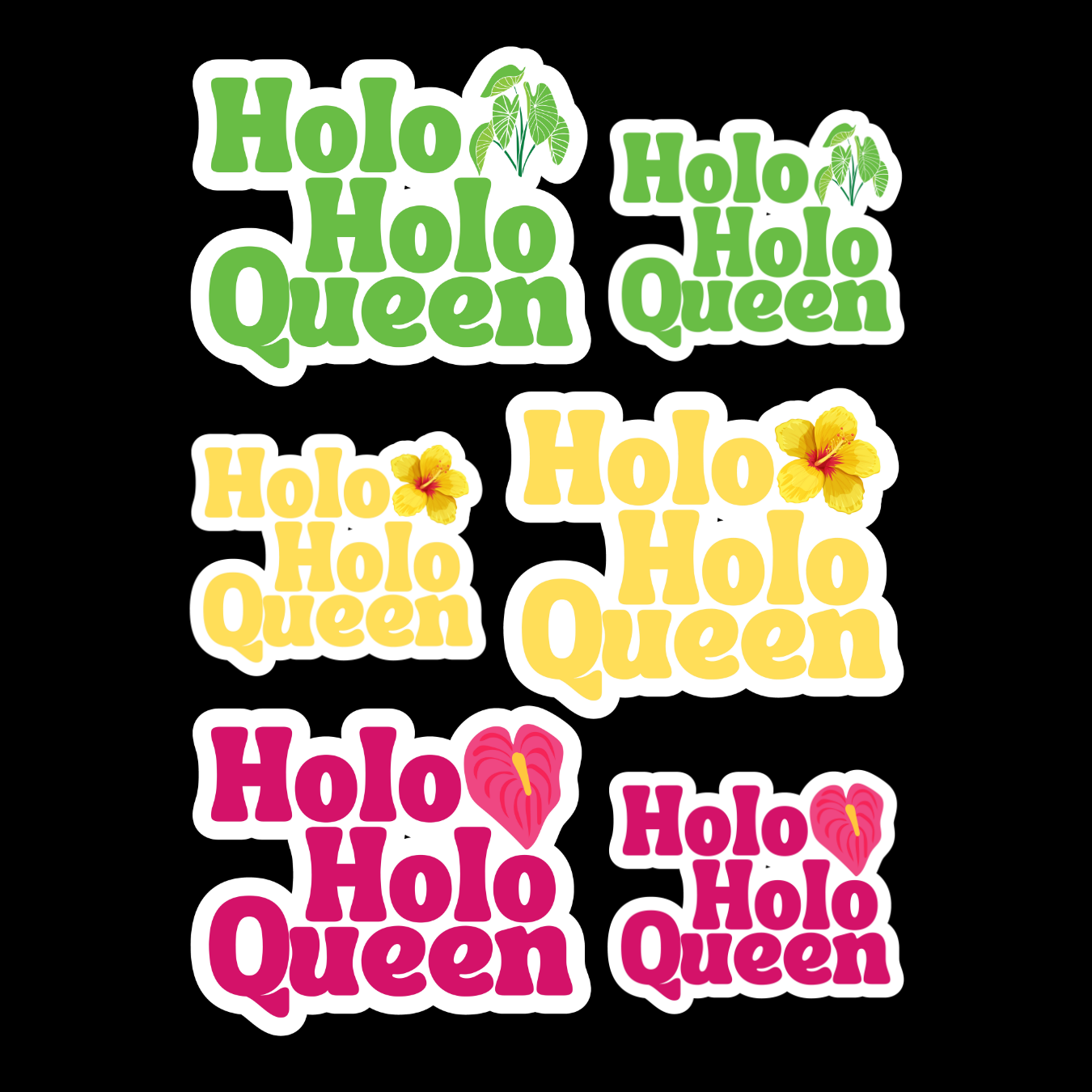 Mini Holoholo Queen Sticker- Hawaiian glossy decal