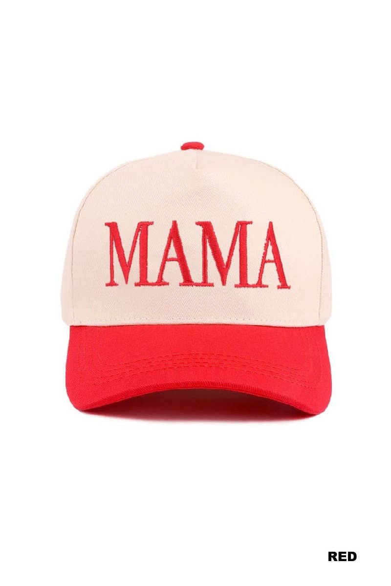 Mama Two Tone Canvas Cotton Cap