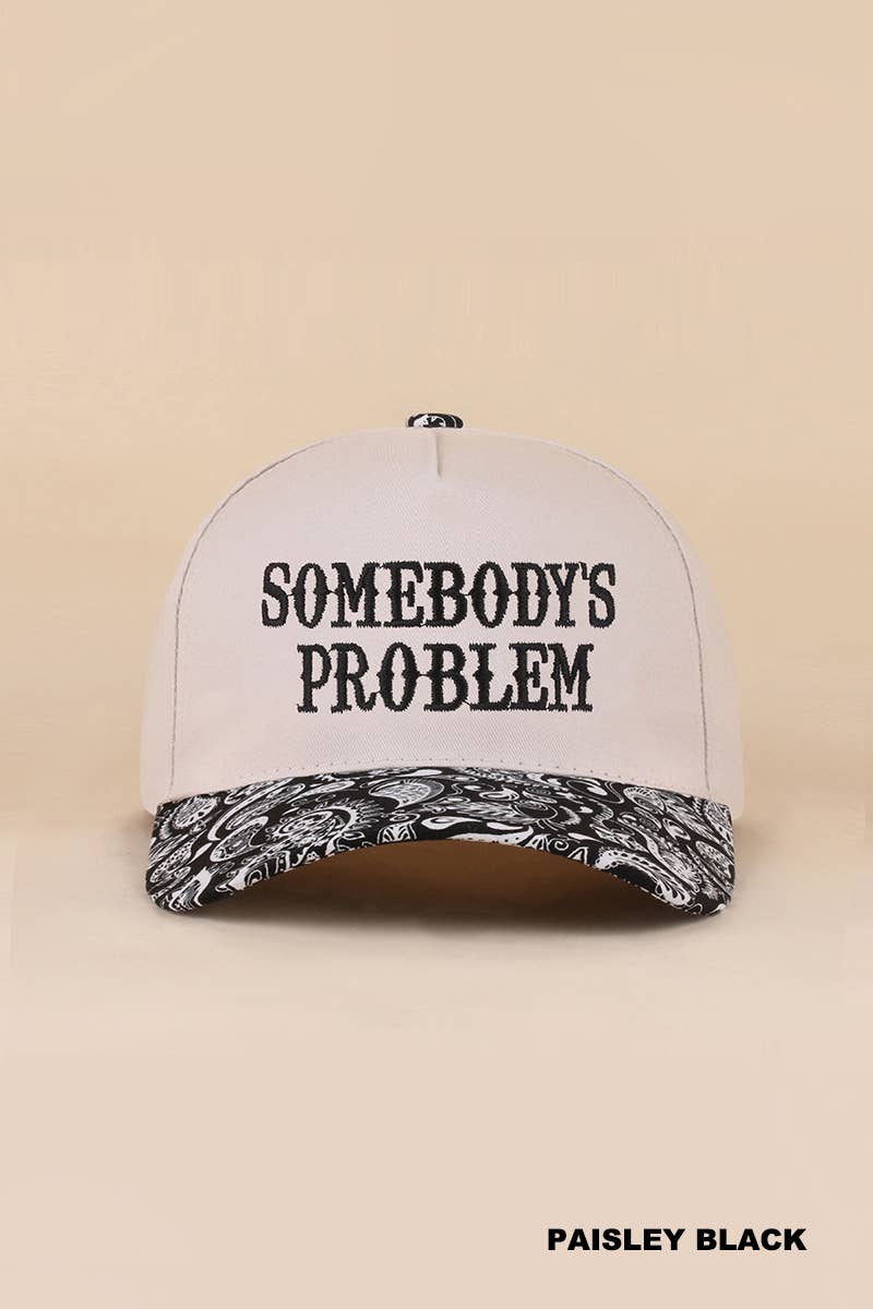 Somebody's Problem Two Tone Canvas Cotton Cap
