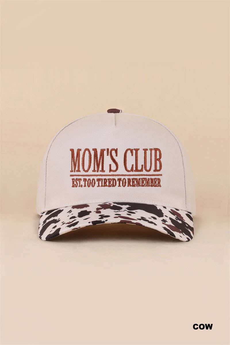 Mom's Club Two Tone Canvas Cotton Cap