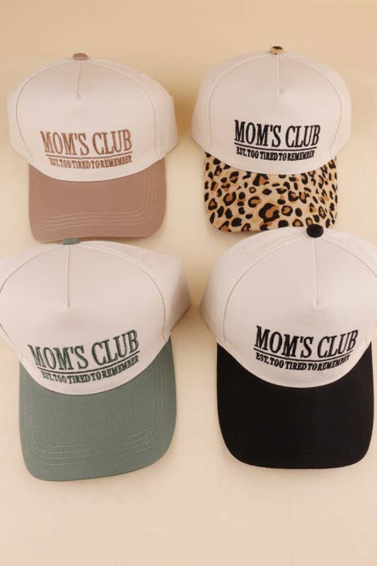 Mom's Club Two Tone Canvas Cotton Cap