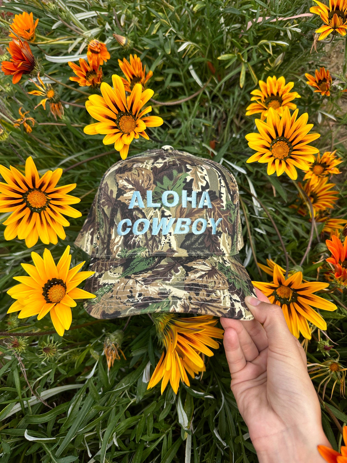 Aloha Cowboy camo hat : Camo