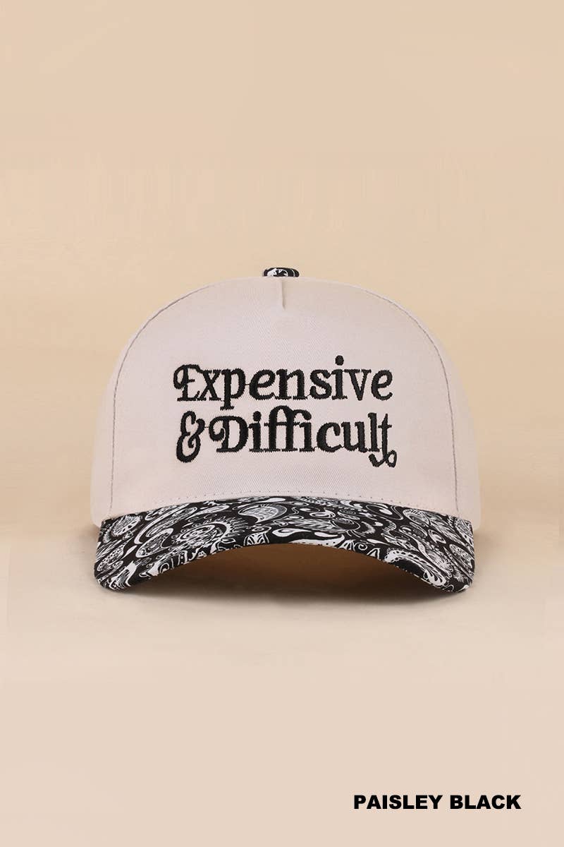 Expensive And Difficult Two Tone Canvas Cotton Cap