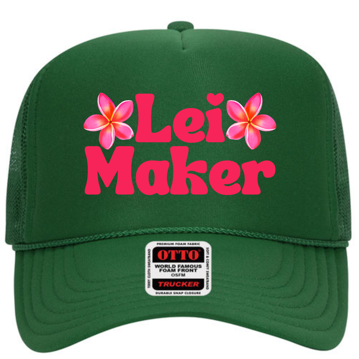 Lei Maker Plumeria Adult Trucker Hat