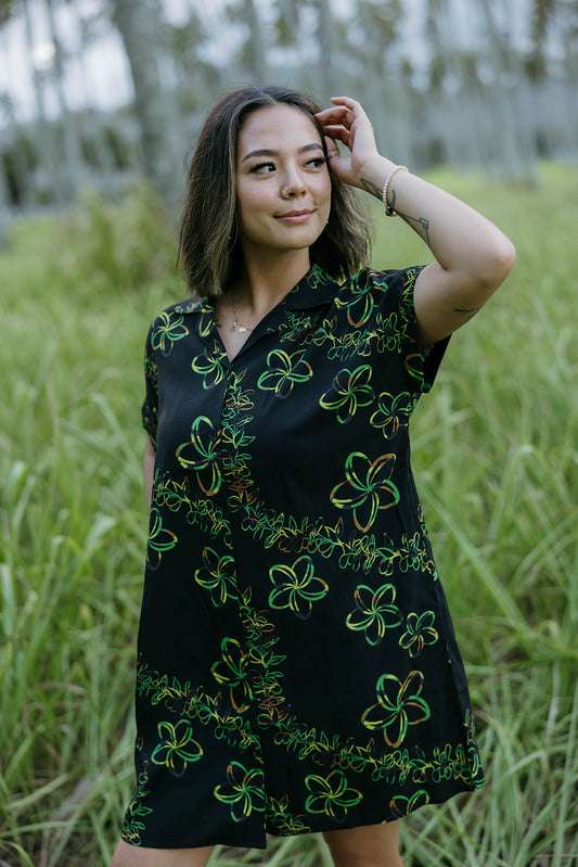 Shirt Dress - Camo Pua Melia Outline