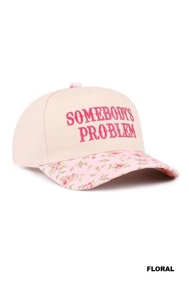 Somebody's Problem Two Tone Canvas Cotton Cap