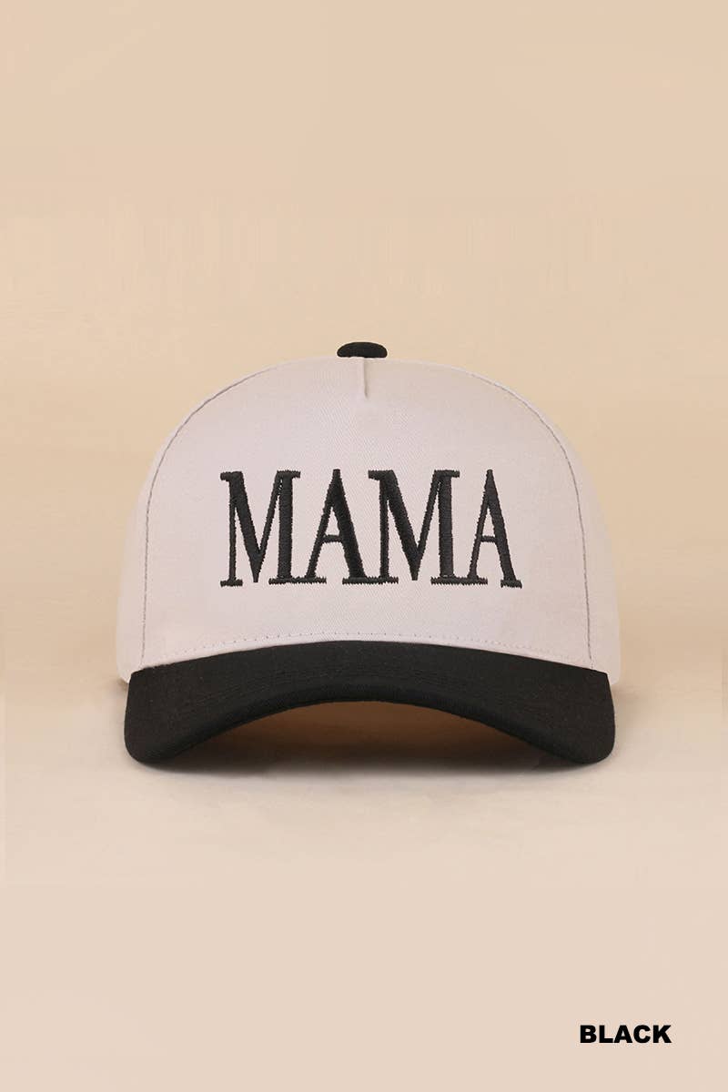 Mama Two Tone Canvas Cotton Cap