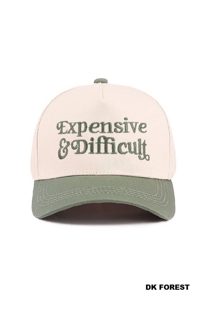 Expensive And Difficult Two Tone Canvas Cotton Cap