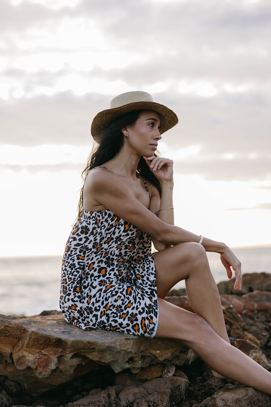 Pu’ulei Dress - Leopard x Pua Kenikeni (II)