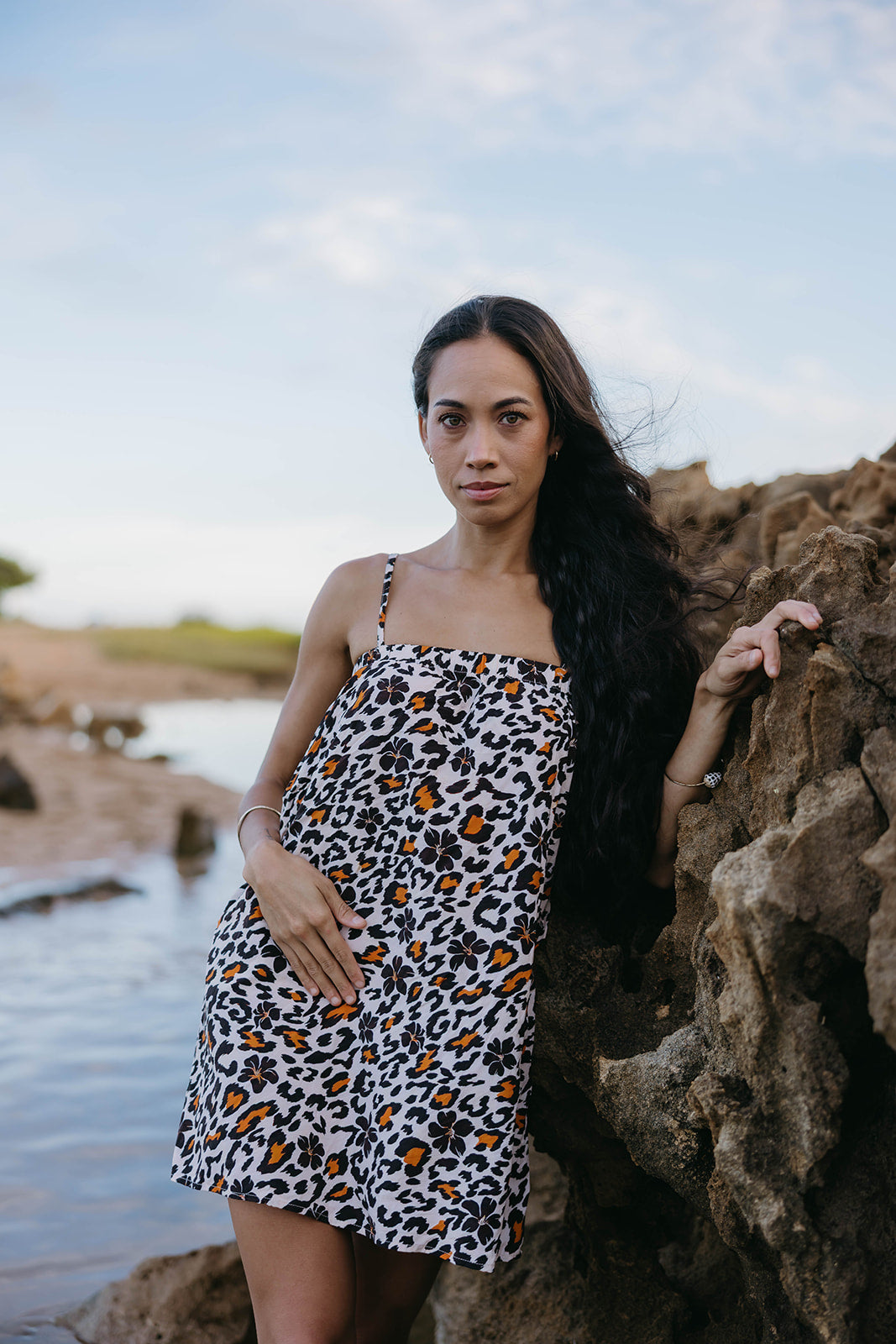 Pu’ulei Dress - Leopard x Pua Kenikeni (II)