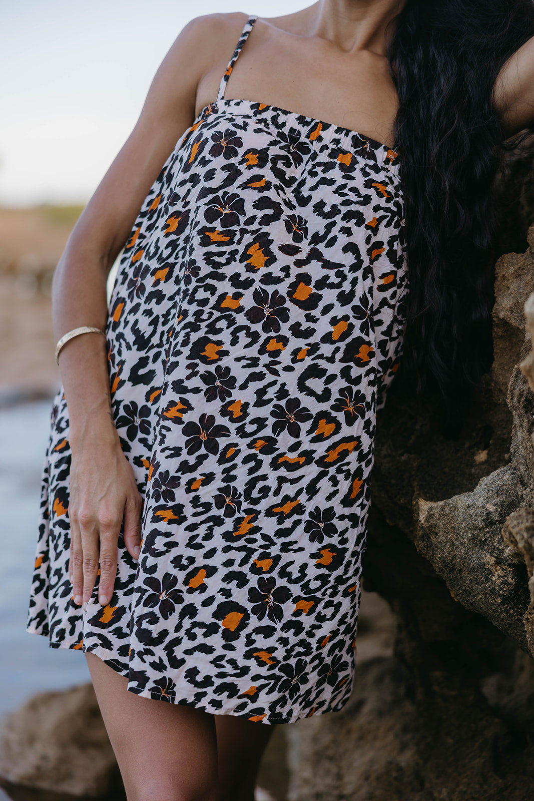 Pu’ulei Dress - Leopard x Pua Kenikeni (II)