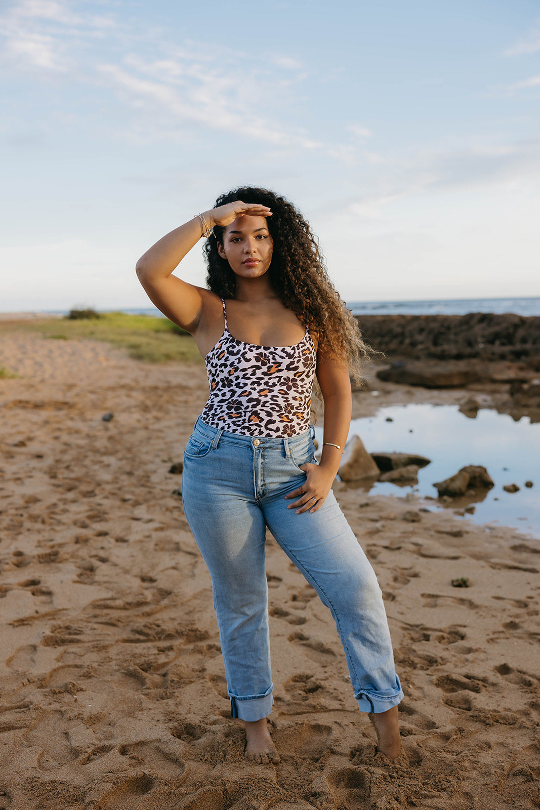 BRI BODYSUIT- LEOPARD X PUA KENIKENI