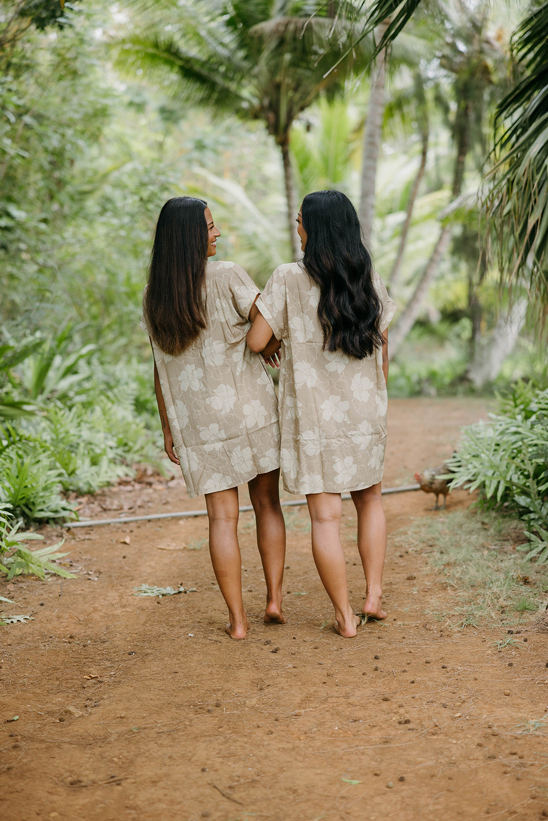 Shirt Dress - Pua Kenikeni (Latte)