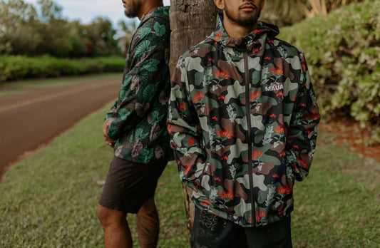 Camo Lehua Waterproof Jacket