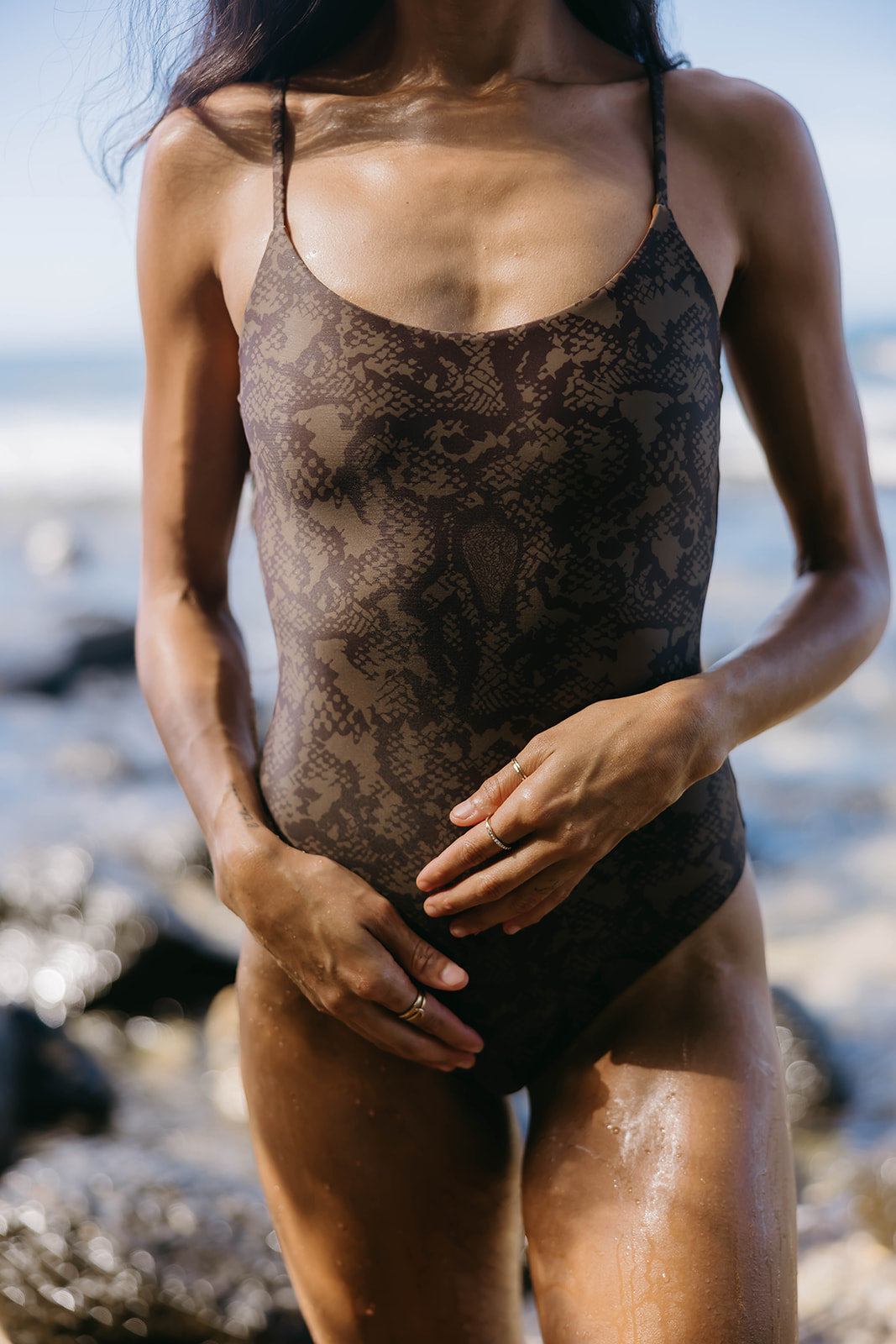Hiwa One Piece - Brown Textile Snake (ONLINE)