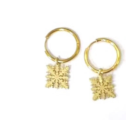 Chunky Ginger Quilt Earrings