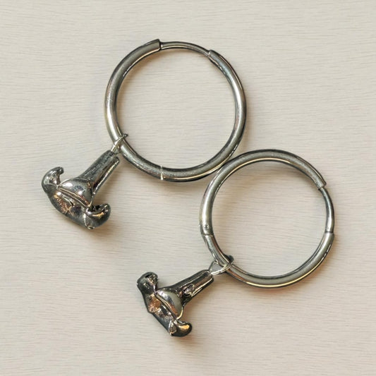 Pua Kenikeni Chunky Earrings - Silver