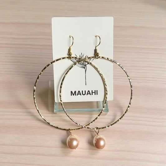 Basic Hoop XL - Pink Pearl