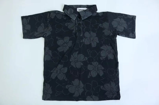 Braddah Polo - Pua Kenikeni (Black + Grey)
