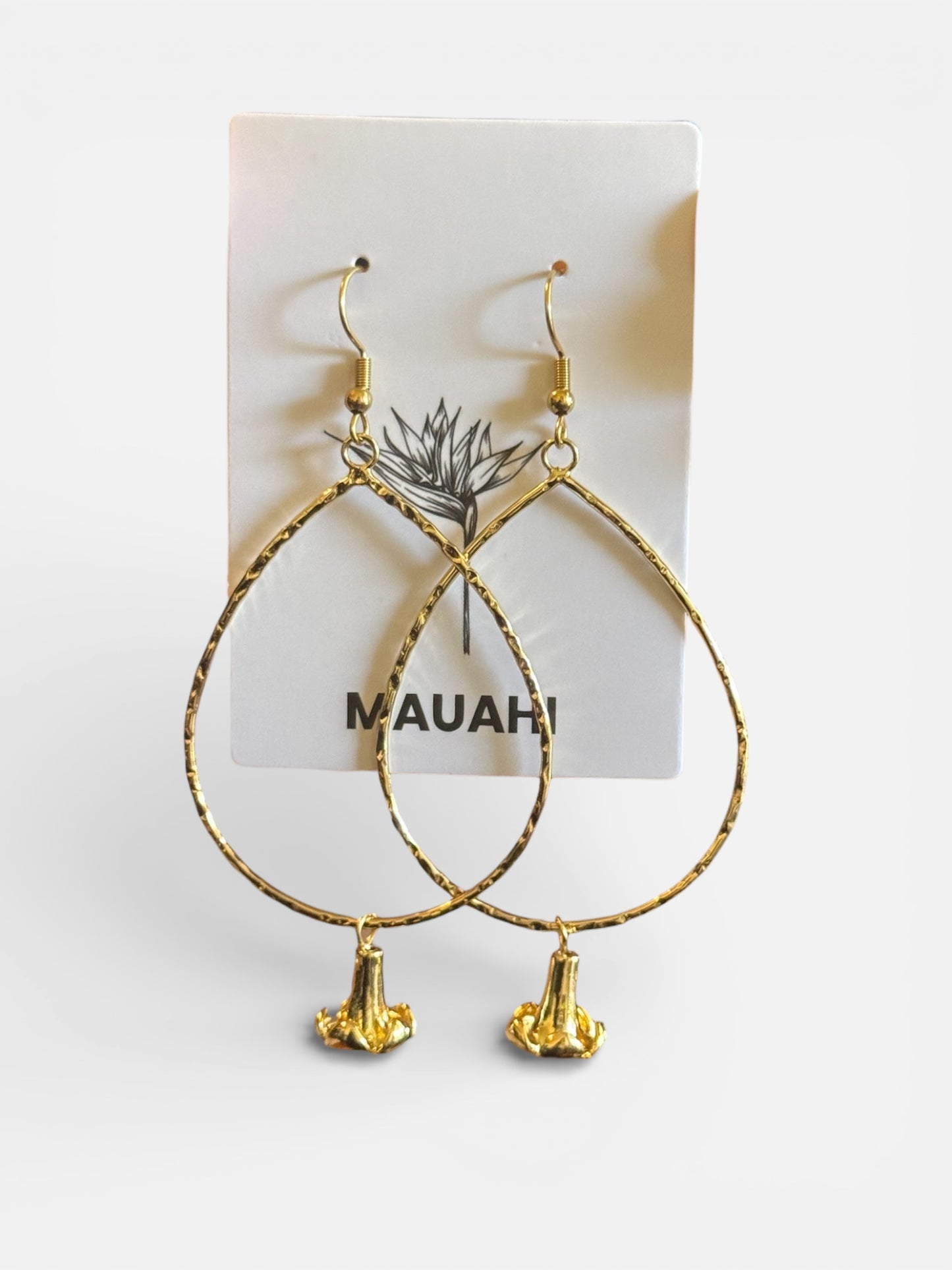 Teardrop Hoops - Pua Kenikeni