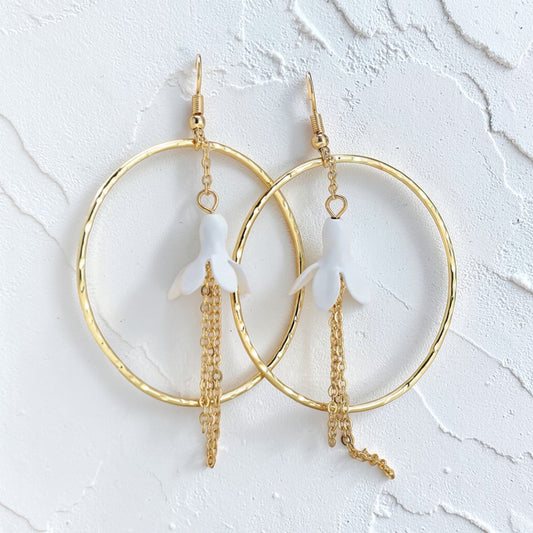 Pakalana Tassel Hoop - White