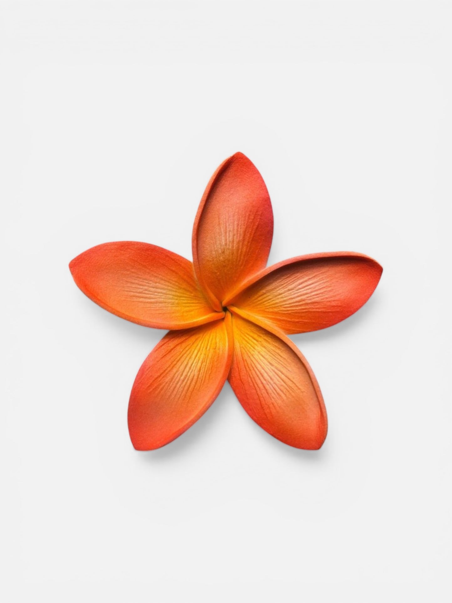 Plumeria Foam Flower With Stem -Orange Sunrise (2.8 inch) TK-PL7-v2 : FPLU07