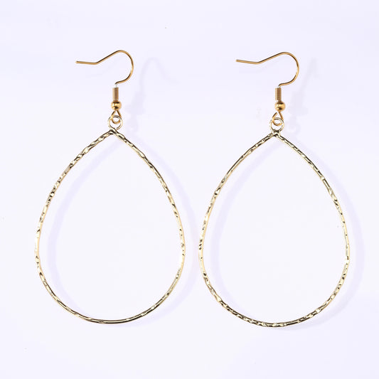 Plain Teardrop Hoops