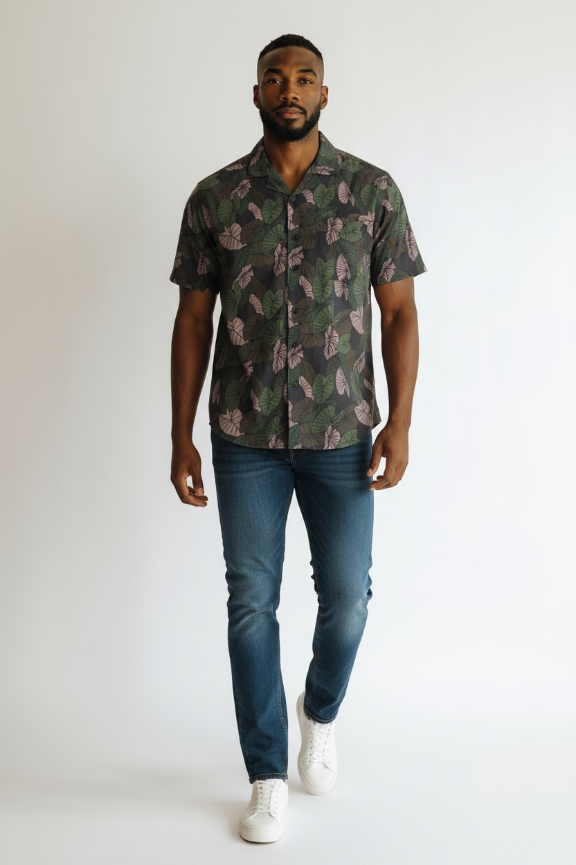 Men’s Aloha Shirt - Kalo Camo