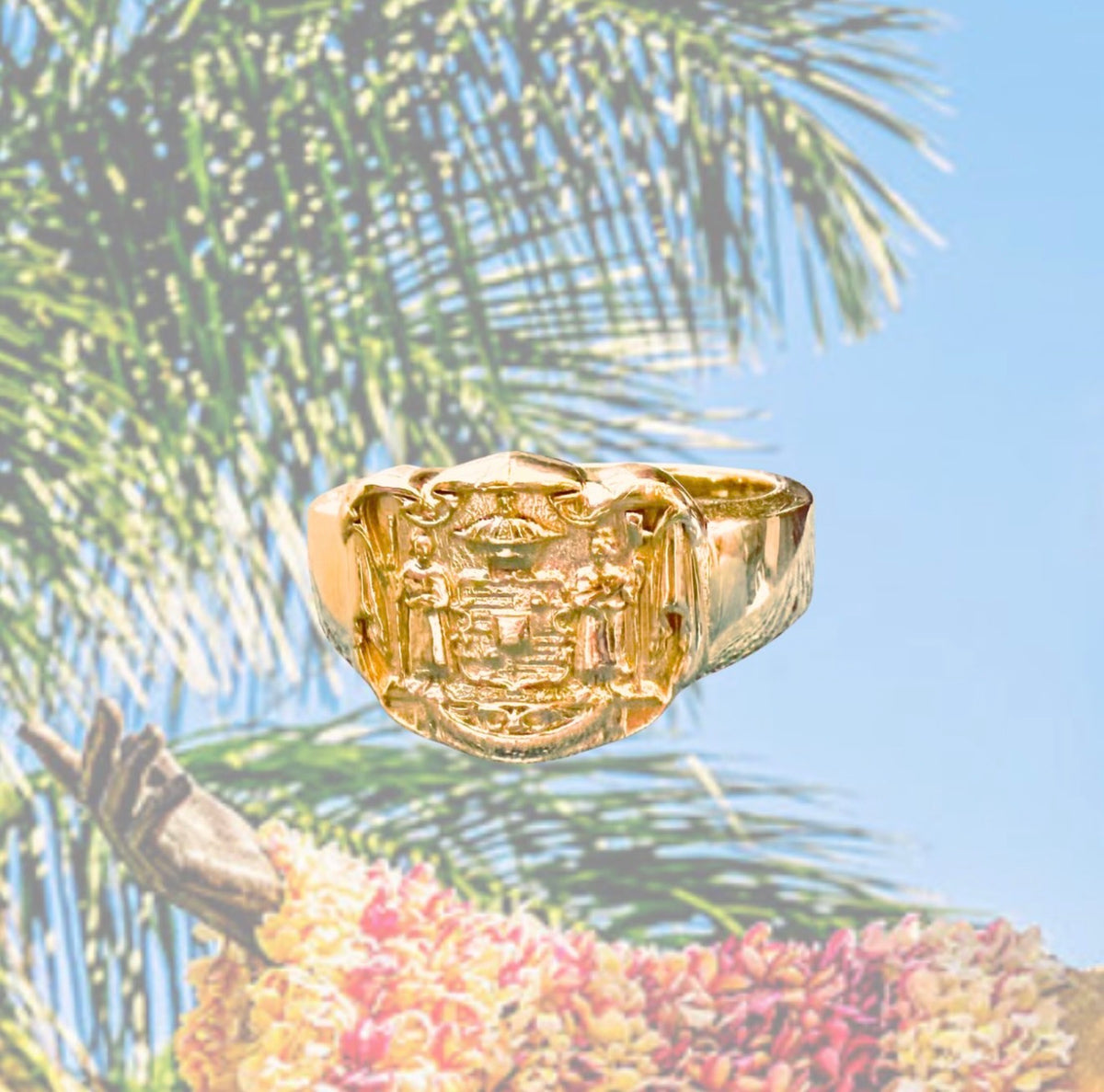 Hawaiian Coat of Arms Ring