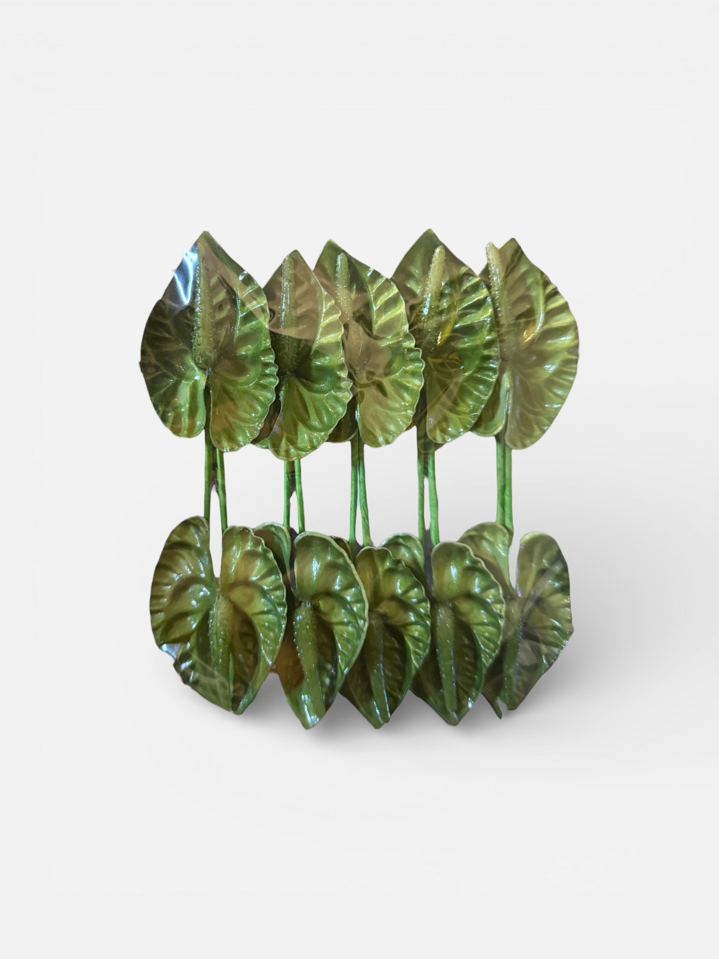 XS/S Anthurium Foam Flower with Stem - GREEN(2.5 inches)