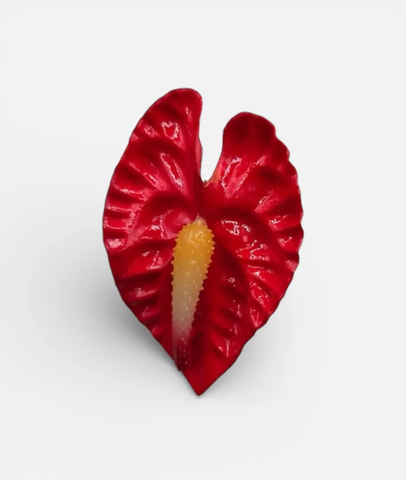 M/L Anthurium Foam Flower with Stem - Red (3.75 inches)