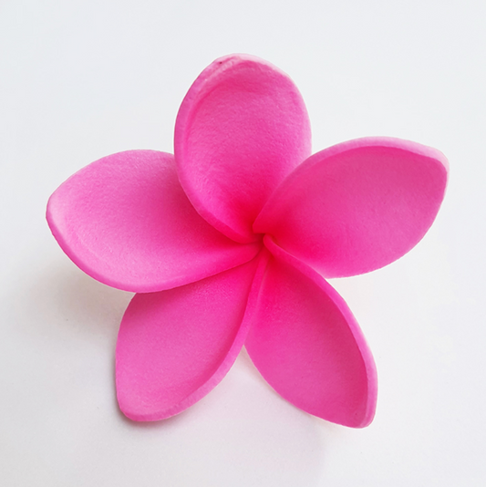 Plumeria Foam Flower With Stem -Solid Pink (1.96 inches) FPLU143-15