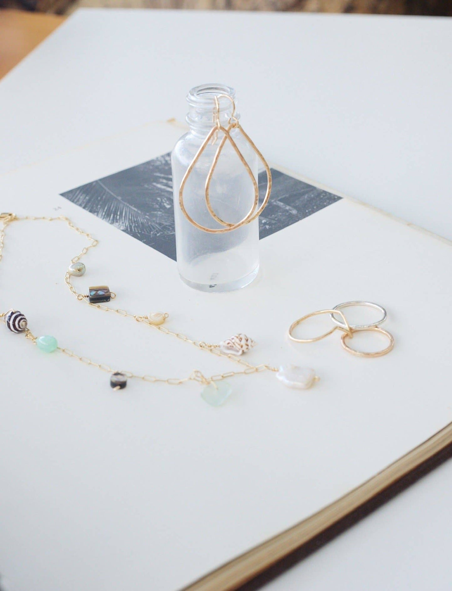 Hammered Teardrops in Gold or Sterling Silver