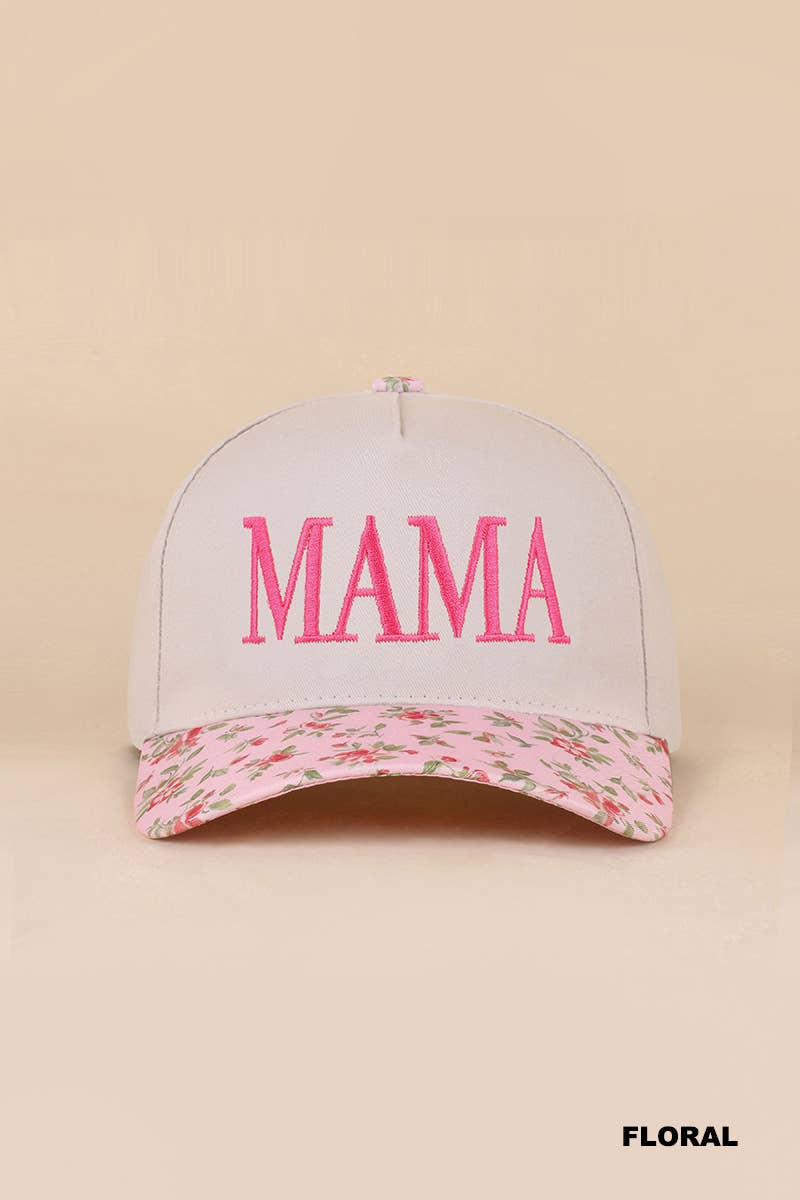 Mama Two Tone Canvas Cotton Cap