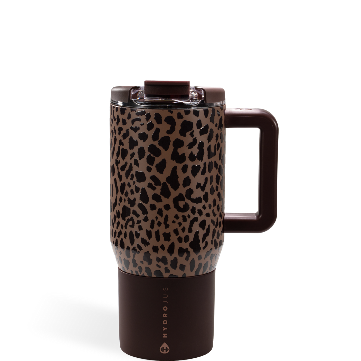 Brown Leopard HydroJug 20 oz Traveler Coffee Mug