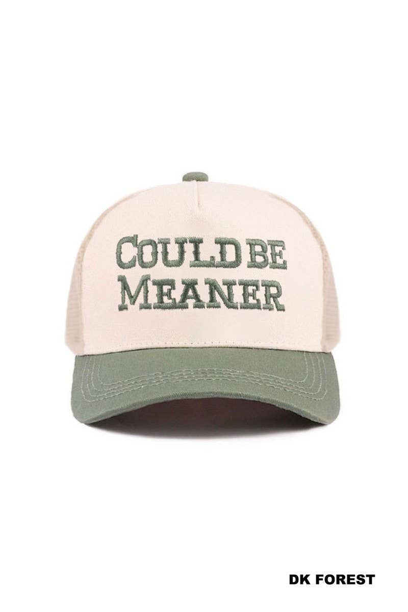 Could Be Meaner Two Tone Mesh Snapback Hat