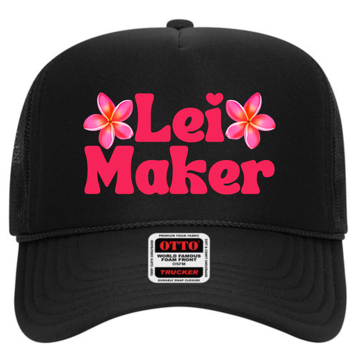 Lei Maker Plumeria Adult Trucker Hat