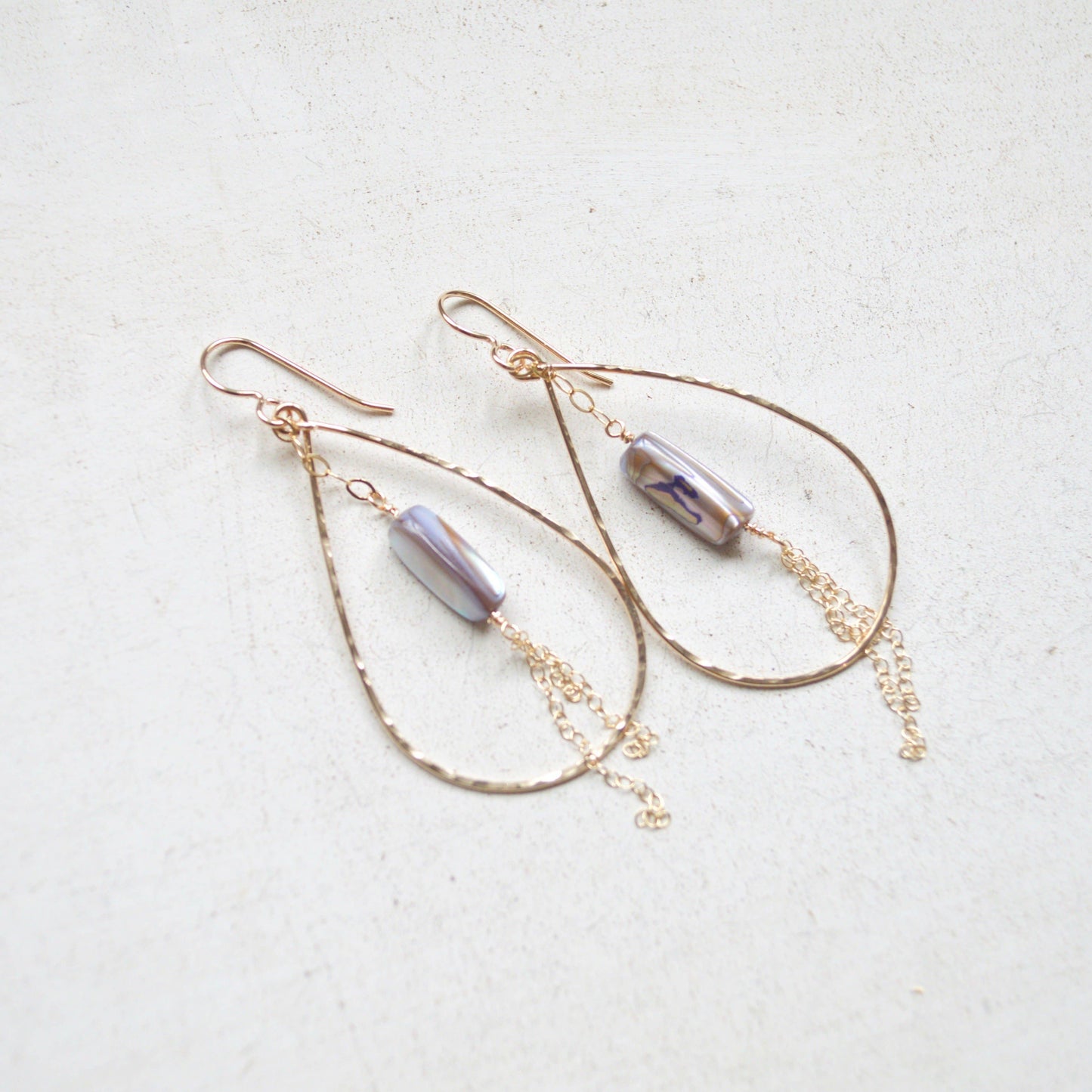 Mother of Pearl Teardrop Earrings