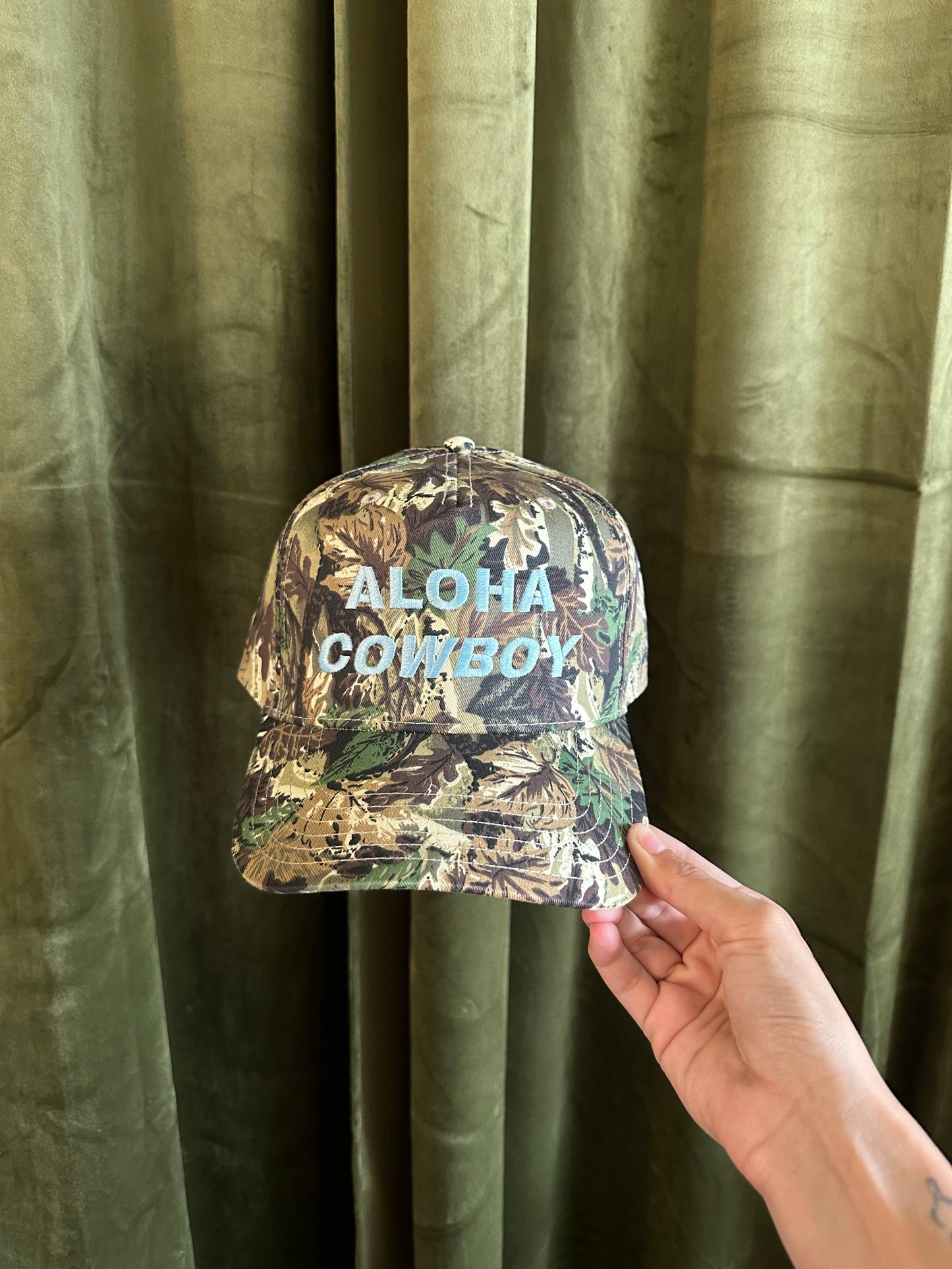 Aloha Cowboy camo hat : Camo