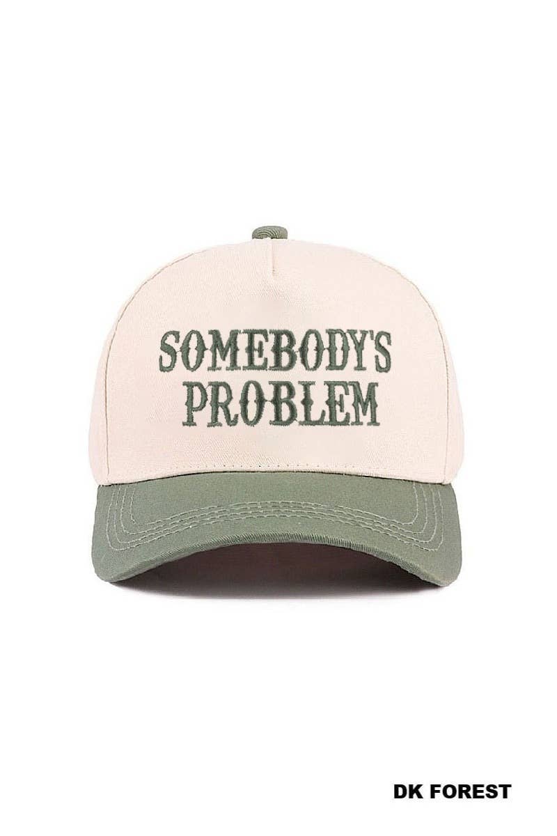 Somebody's Problem Two Tone Canvas Cotton Cap