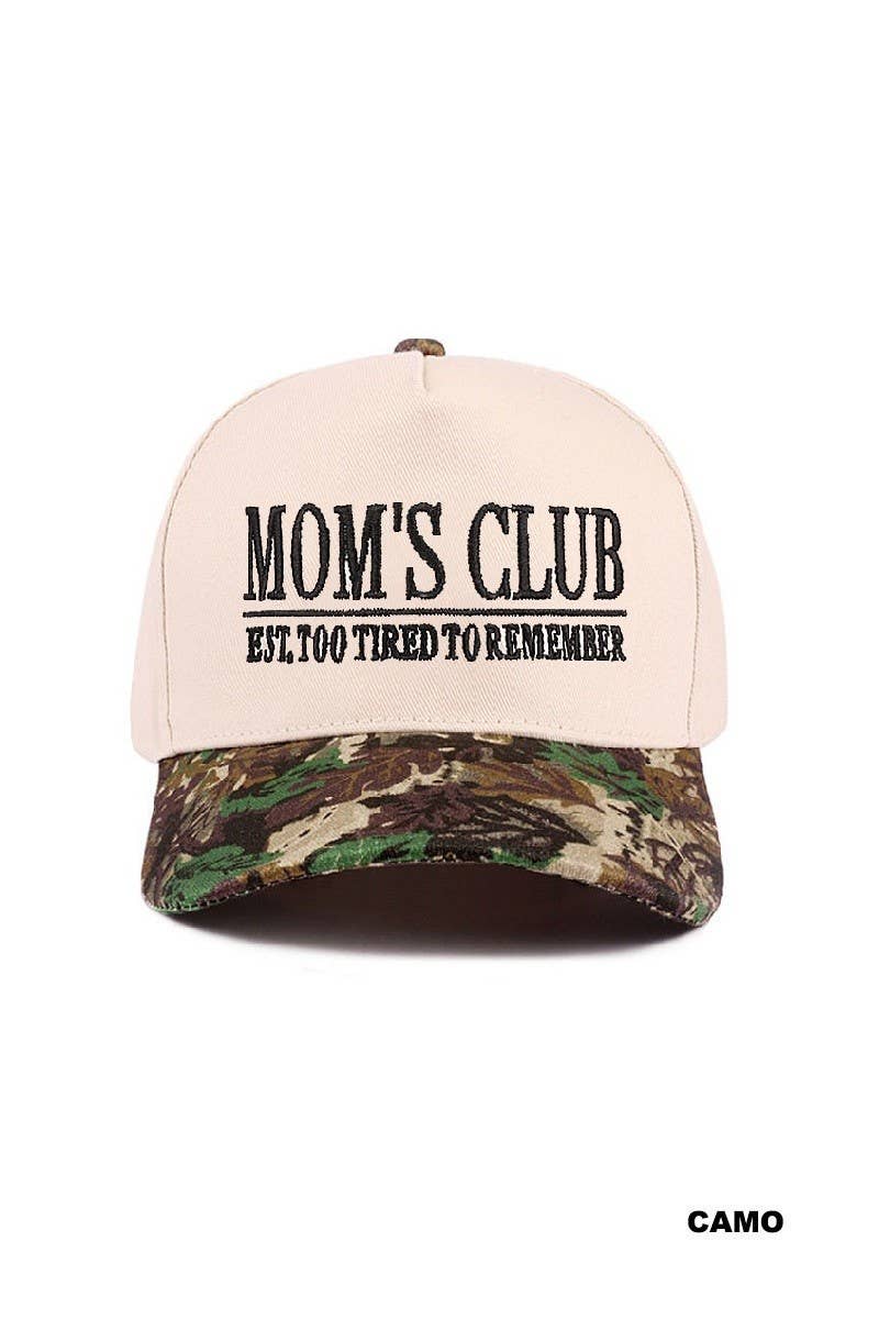Mom's Club Two Tone Canvas Cotton Cap