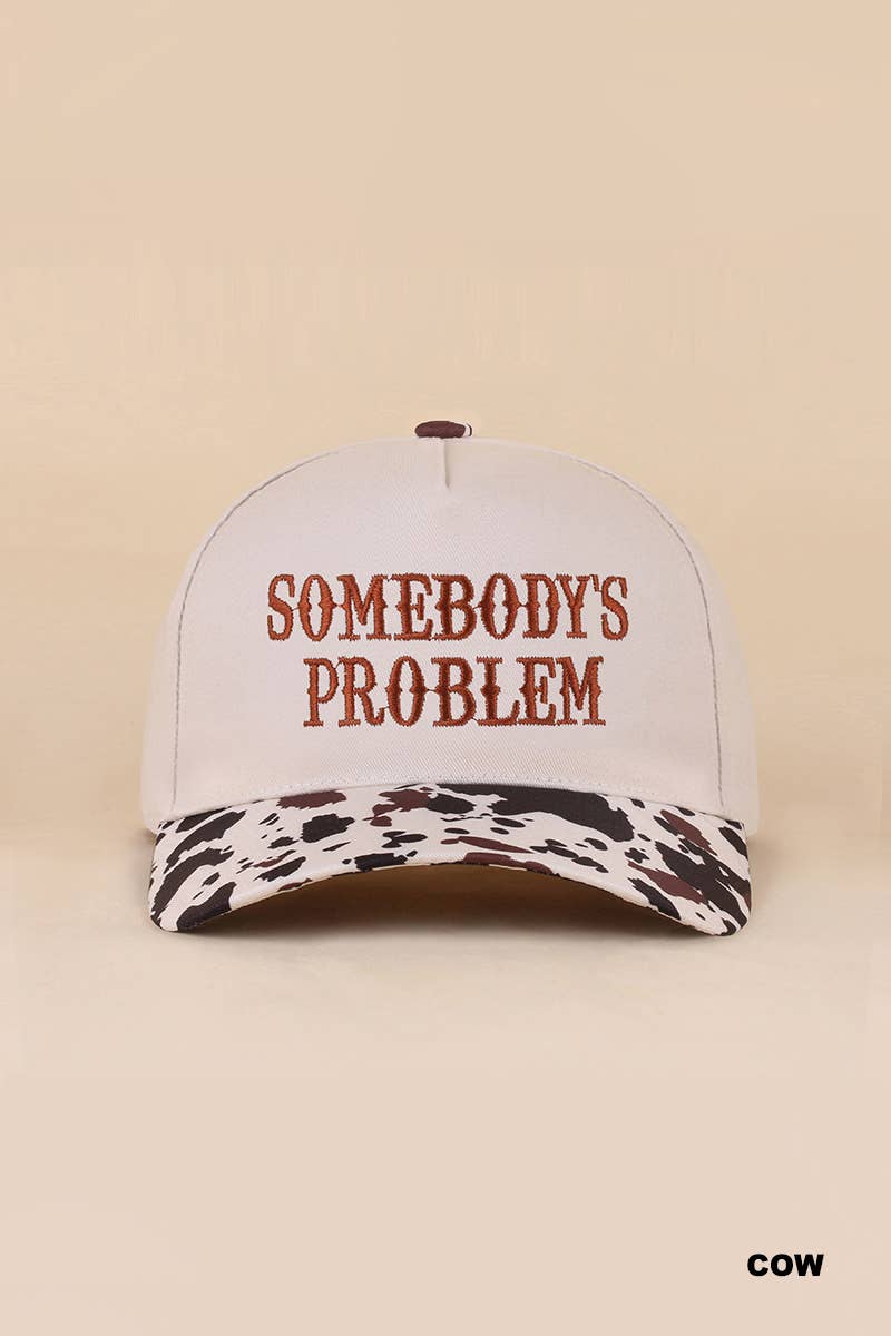 Somebody's Problem Two Tone Canvas Cotton Cap