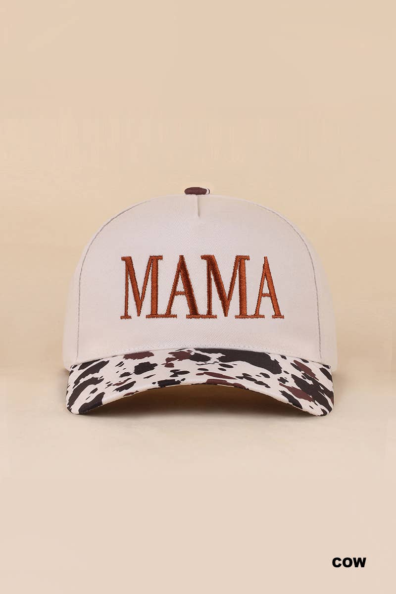 Mama Two Tone Canvas Cotton Cap