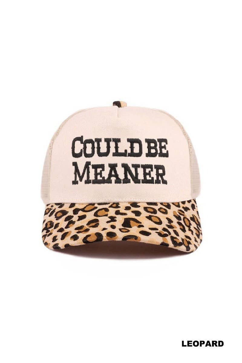 Could Be Meaner Two Tone Mesh Snapback Hat