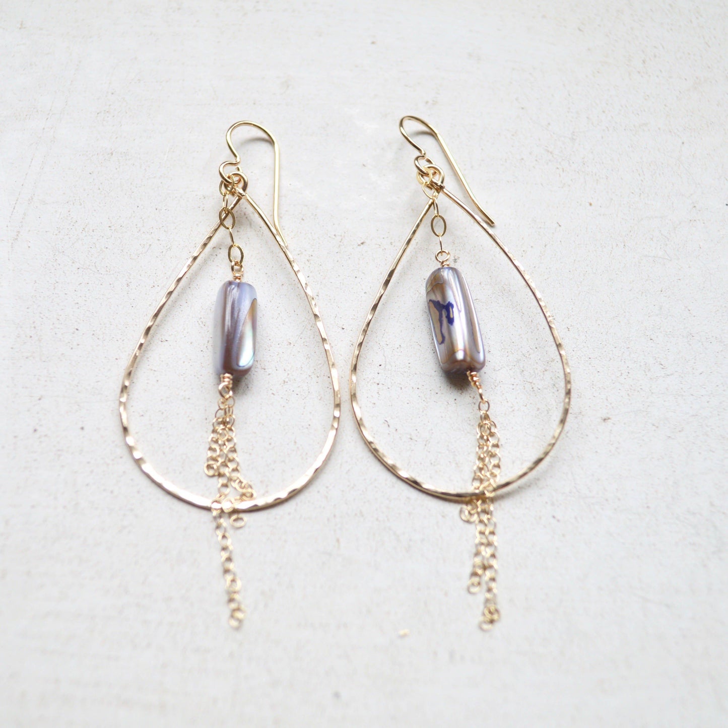 Mother of Pearl Teardrop Earrings