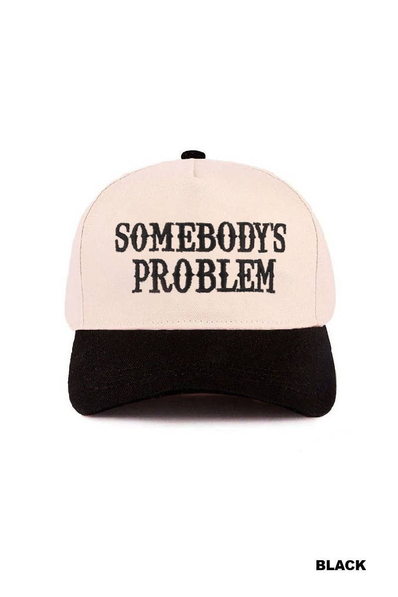 Somebody's Problem Two Tone Canvas Cotton Cap