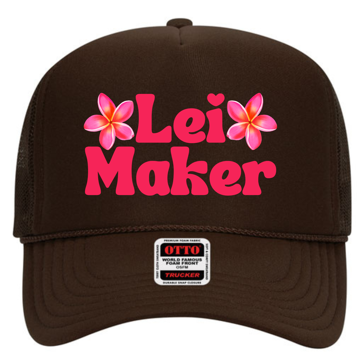 Lei Maker Plumeria Adult Trucker Hat
