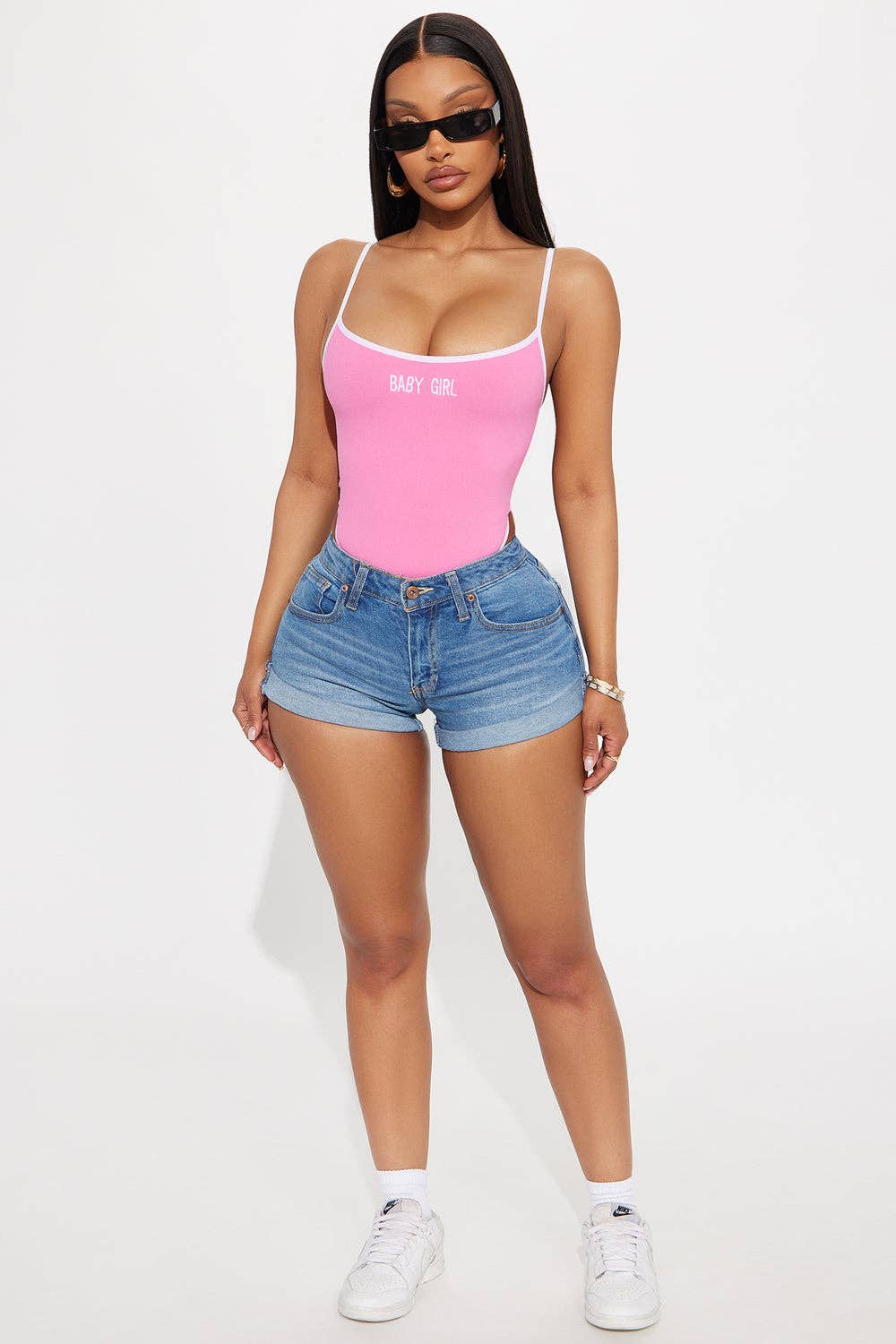 BABY GIRL LETTERING BODYSUITS: Azalea Pink